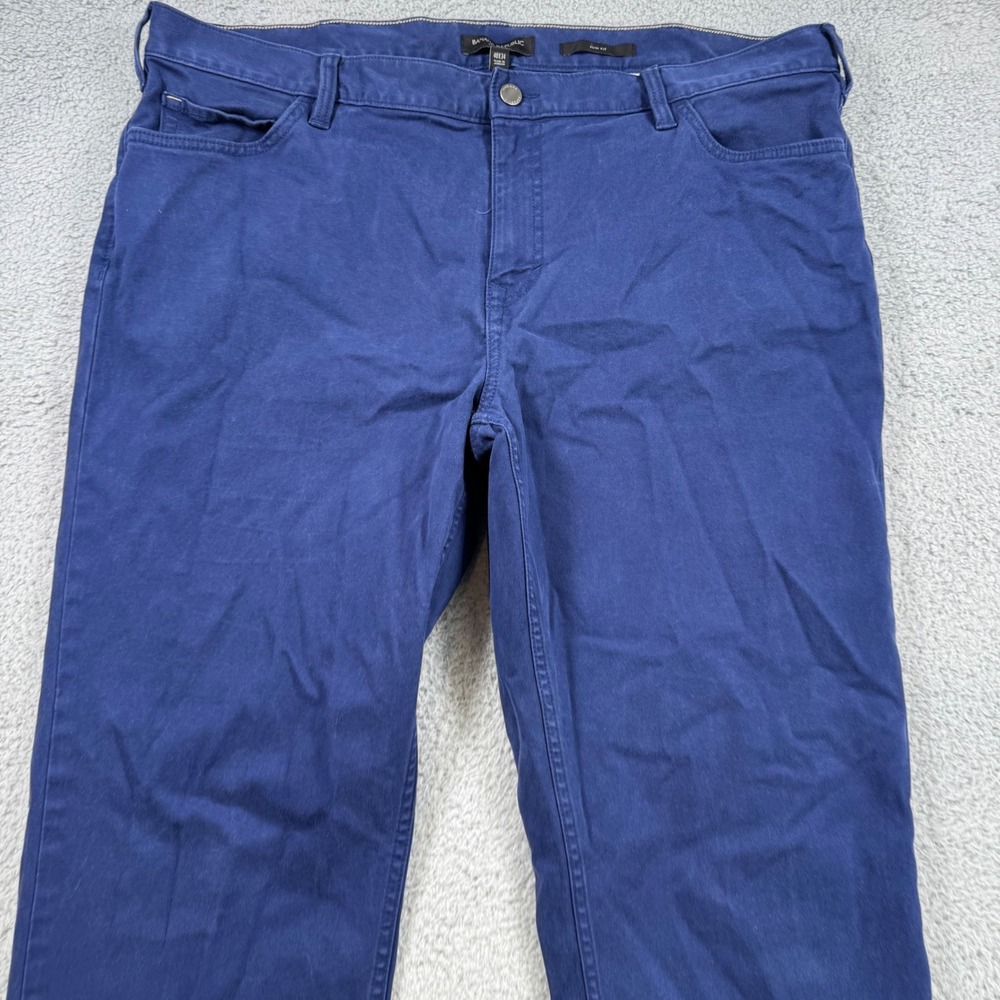 Banana Republic Traveler Slim Fit Blue Chinos‎ Pants Mens 40x33 Cotton Blend - Picture 2 of 11